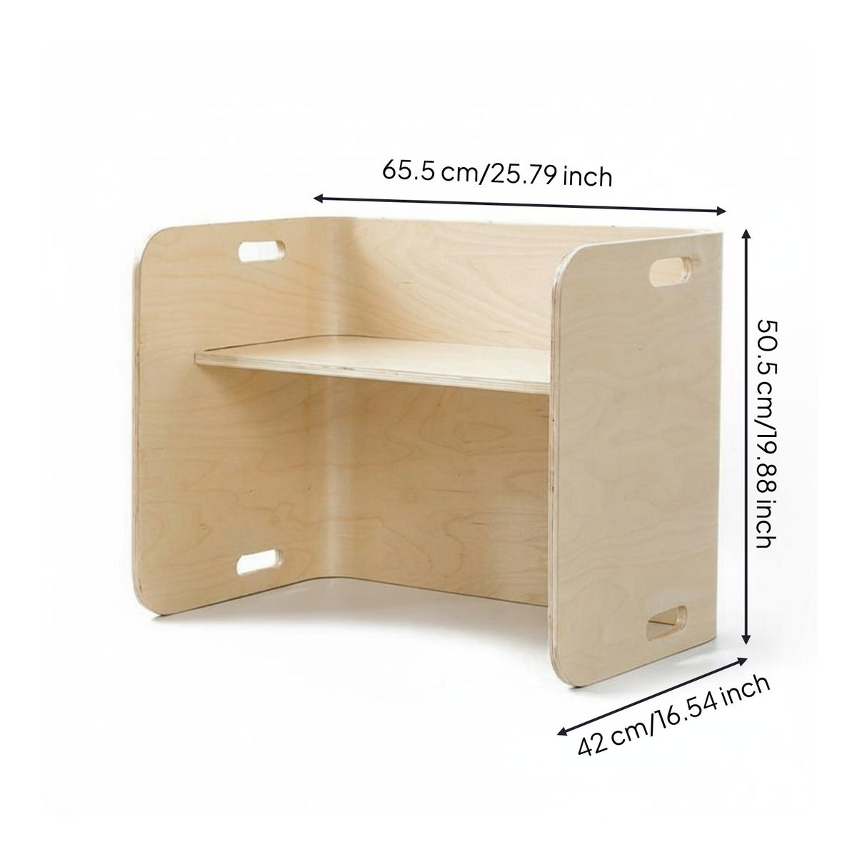Curved Children's Desk Multi-Use Wooden Children's Desk table Easy to Clean for Playroom