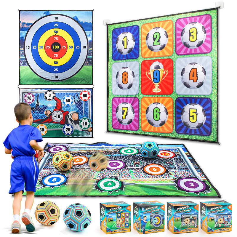 Children's Soccer Game Set with Fabric Goal