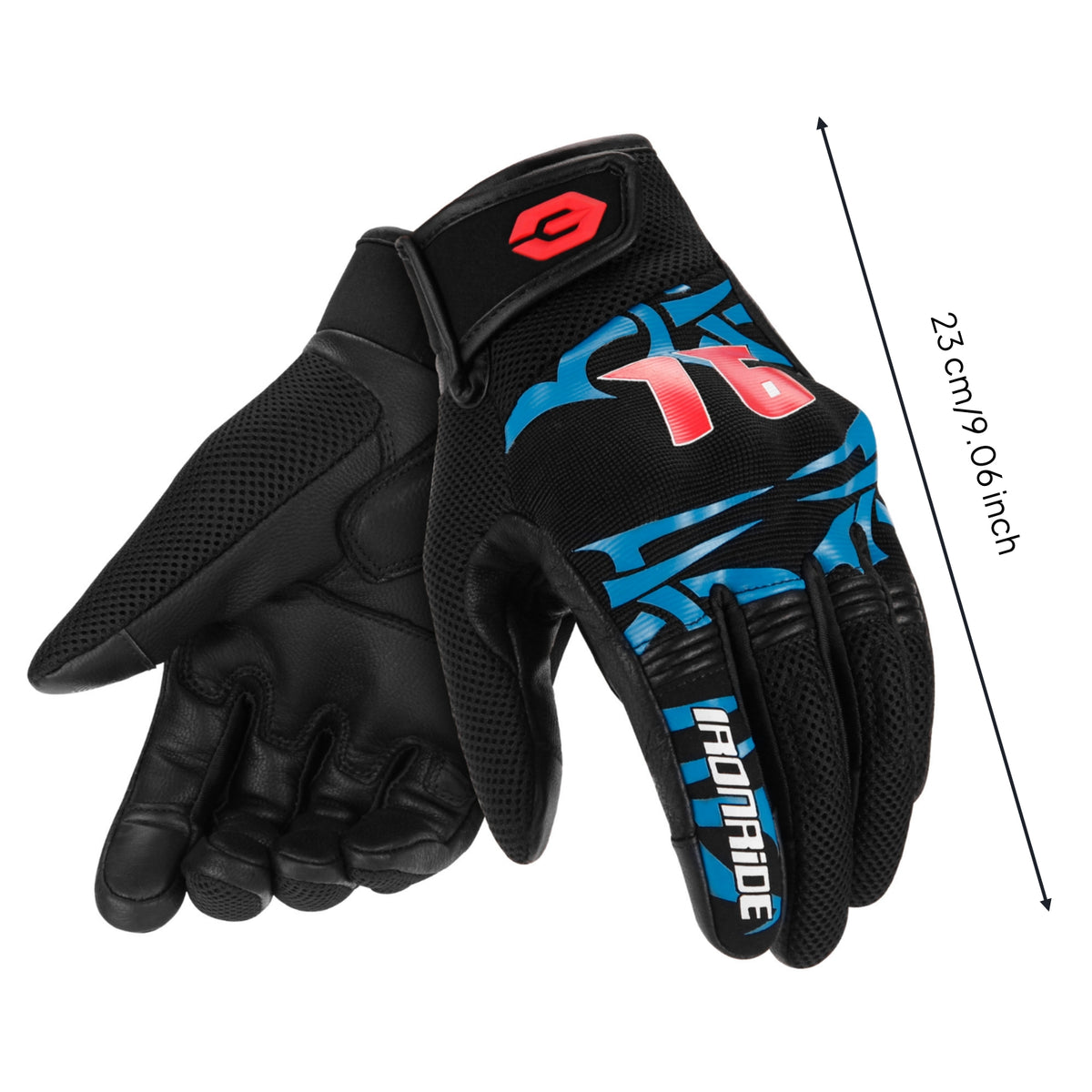 Full-Finger Motorcycle Gloves with Knuckle Padding Reinforced Gloves with Touchscreen Fingertips Anti-Slip Comfortable for Commuting