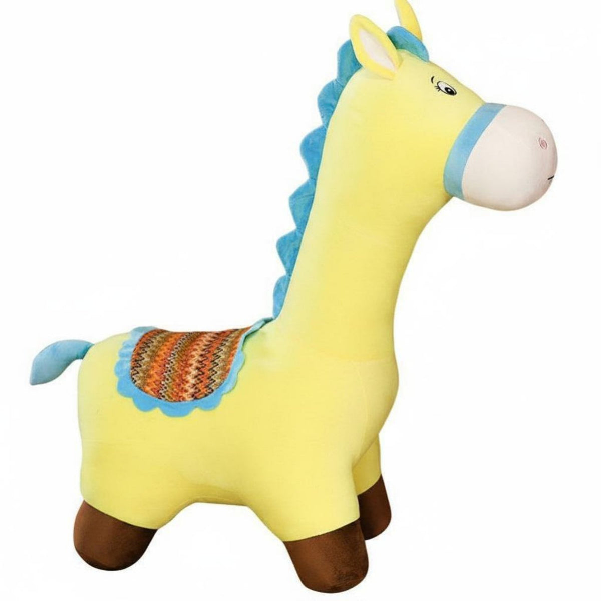 Rideable Donkey-Shaped Seat Creative Decoration Ride-on Toy Soft Exterior creature Stool for Toddlers, Parents, Playroom, Nursery, Kindergarten, Living Room