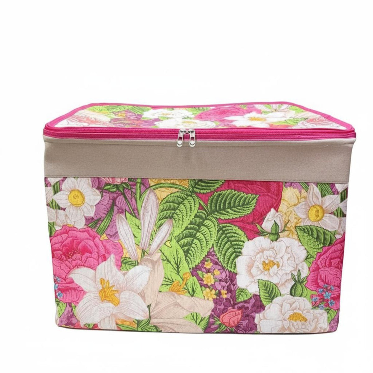 Foldable Storage Box Water-Resistant-Resistant Steel Frame Storage Bag Double Zipper Zippered Clothes Container for Students