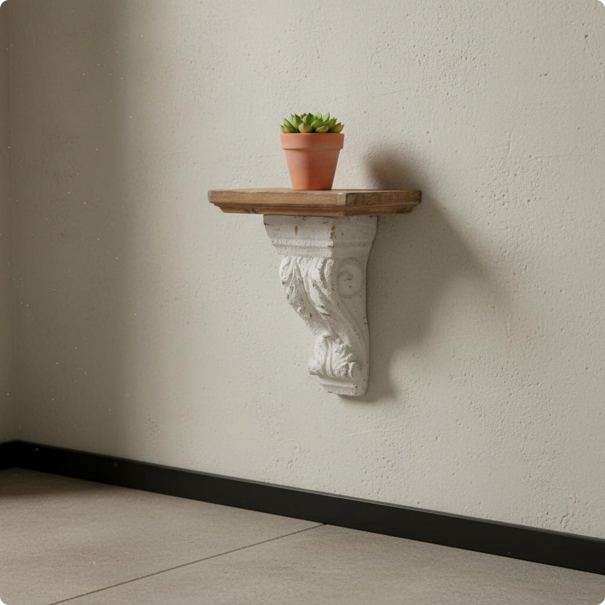 2 Pieces Vintage Wall Shelf Space Saving Home Decor for Florist Shop