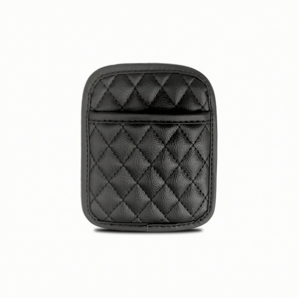 Quilted Car Storage Pouch Leather-Like Car Organizer with Pocket Space-Saving Long-Lasting for Road Trips