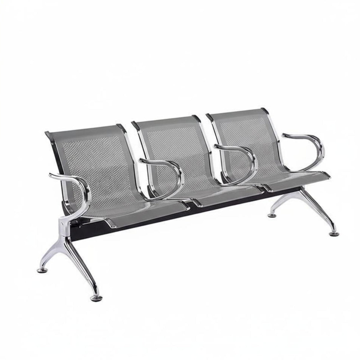3 Seater Waiting Bench Easy to Clean Airport Reception Seating Stable Hospital Waiting Room Bench for Patients, Facility Managers, Bank, Office, Salon