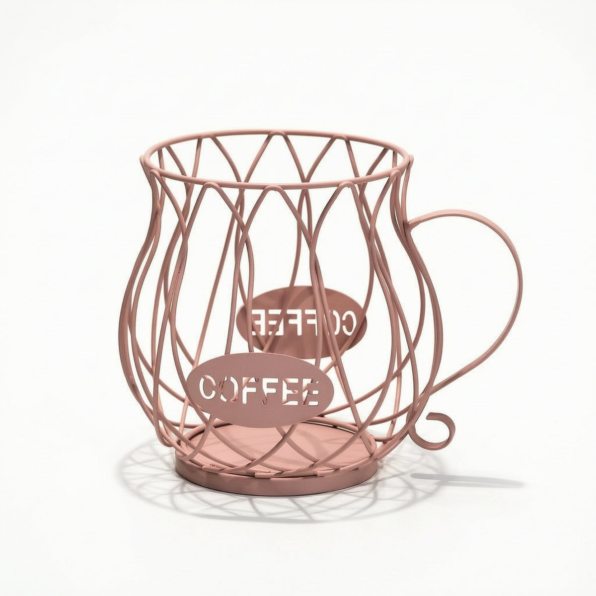 Mug Shaped Capsule Holder Iron Coffee Capsule Holder Compact for Kitchen Counter