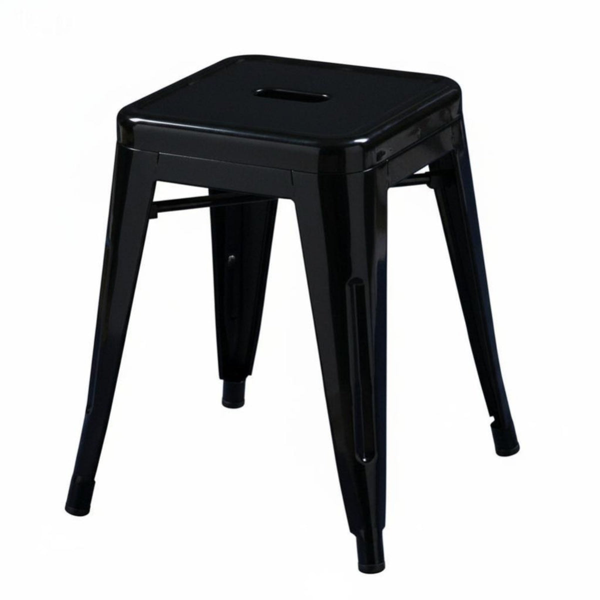 Backless Metal Stool Industrial Aesthetic Bar Chair Multiple Colors Available