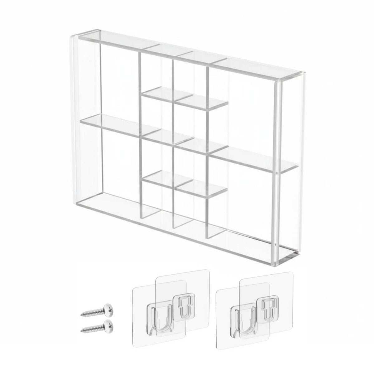 Rock Display Case Transparent Stone Display Box Dust Resistant Storage Shelf for Collectors