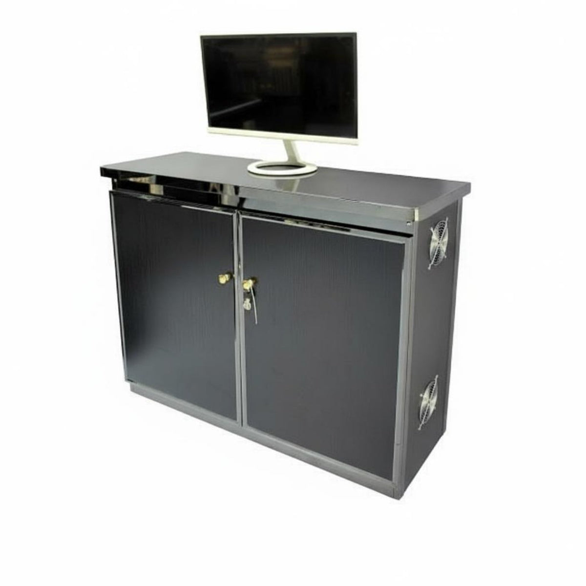Karaoke Machine Cabinet Stable Structure Audio Amplifier Rack Cabinet Large Capacity KTV Equipment Stand with Ventilated Design Suitable for Entertainment Club Bar Home Theater