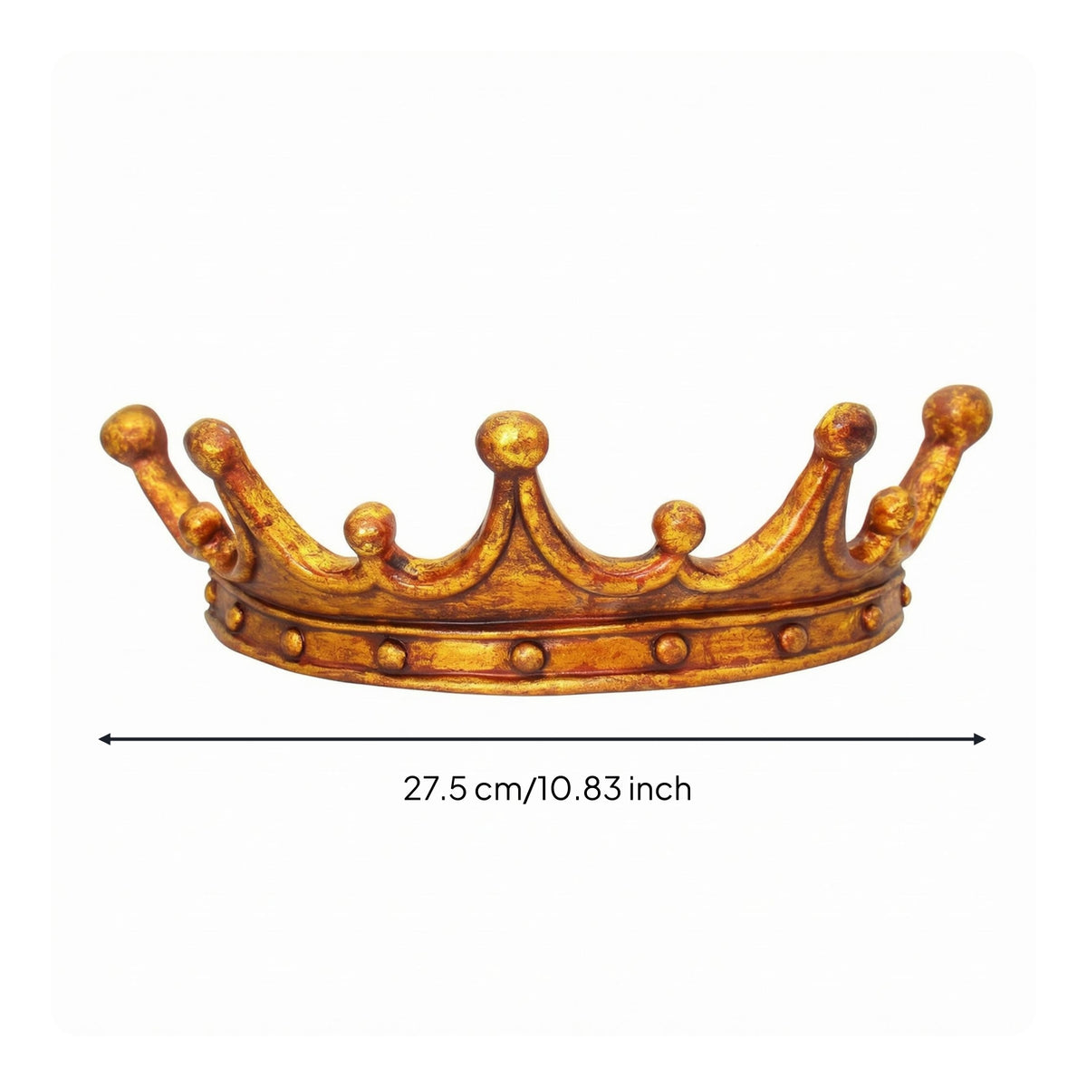 Classic Coronet Wall Hook Raised Dot Details Resin Wall Hook Rustic Style Home Decor for Entryway