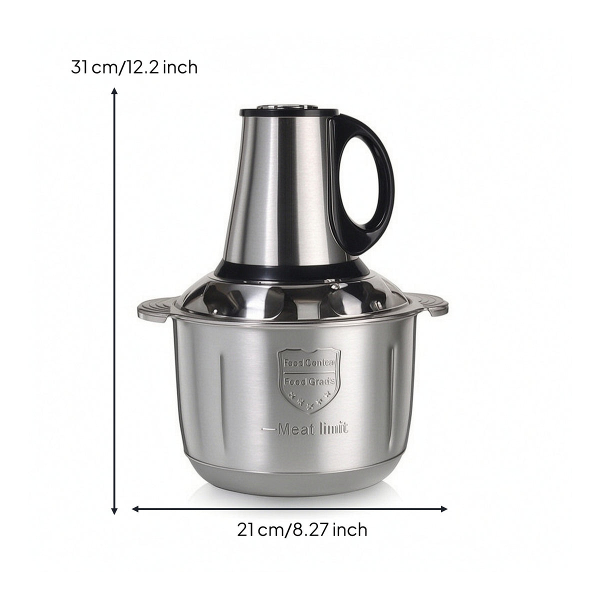 Stainless Steel Electric Meat Grinder 3-Speed Meat Grinder Compact Appliance Countertop for Meal Prep, Kitchen