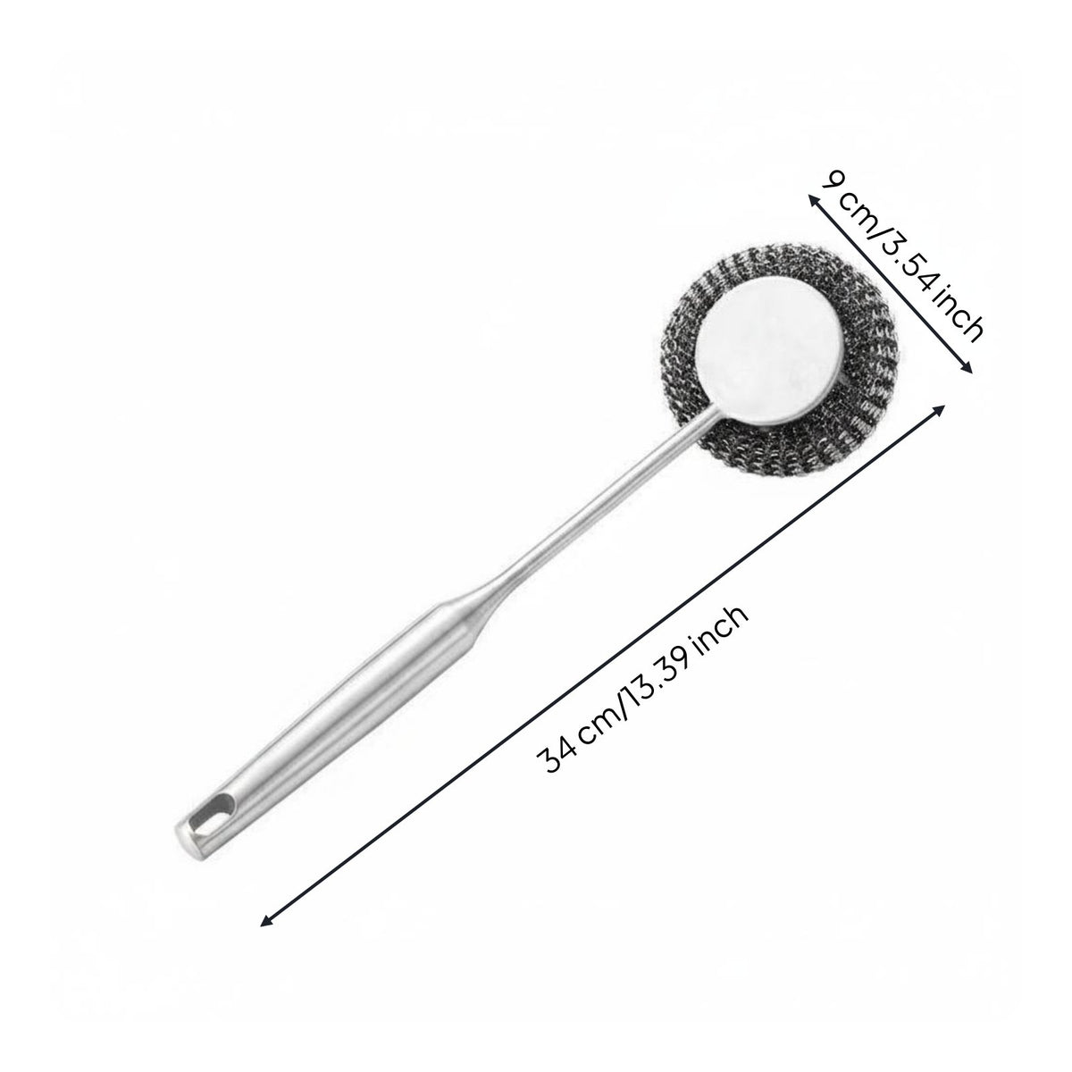 Long Handle Pot Brush Heavy Duty Kitchen Cleaning Hand Protector Design