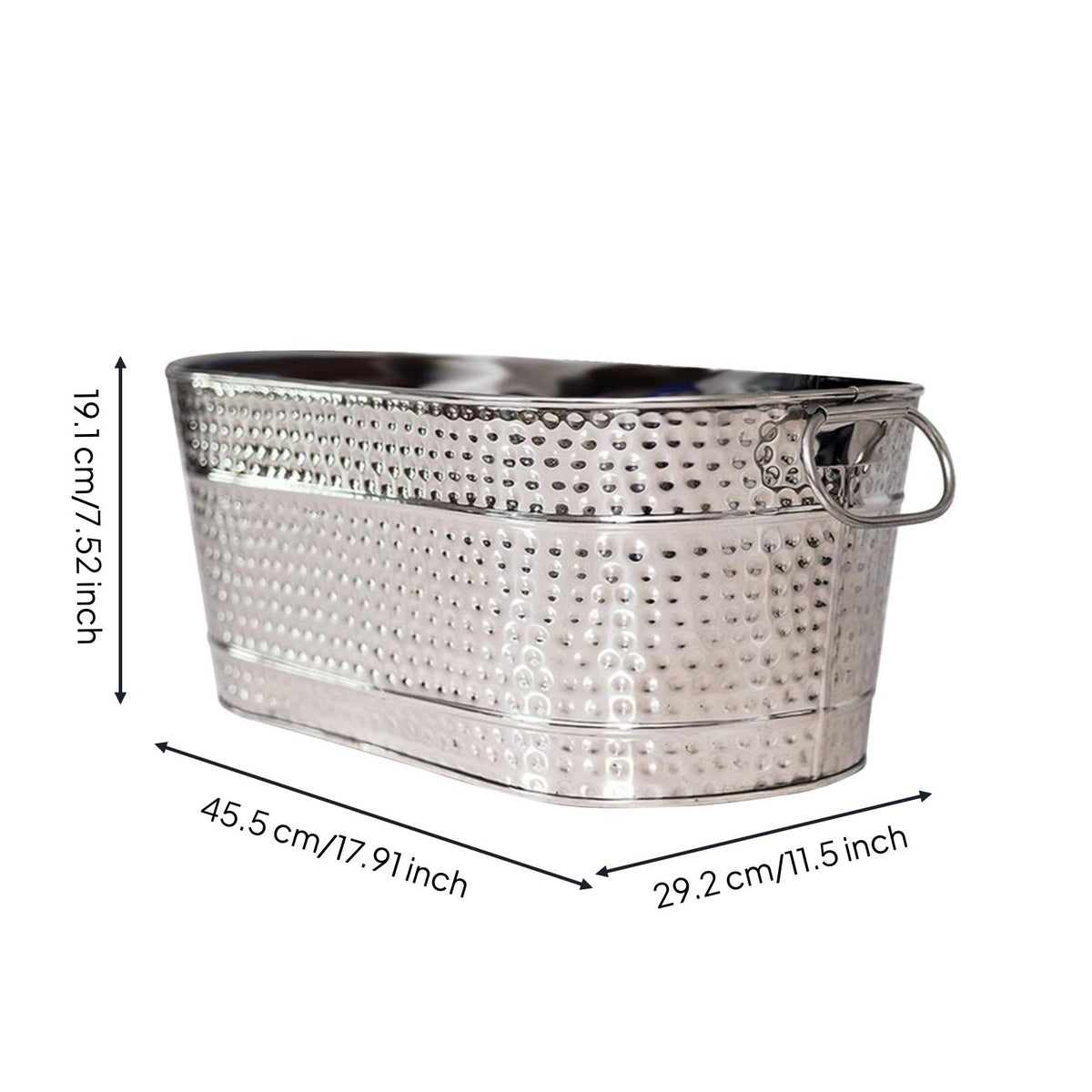 Galvanized Metal Ice Container Easy to Clean Galvanized Ice Container Carry