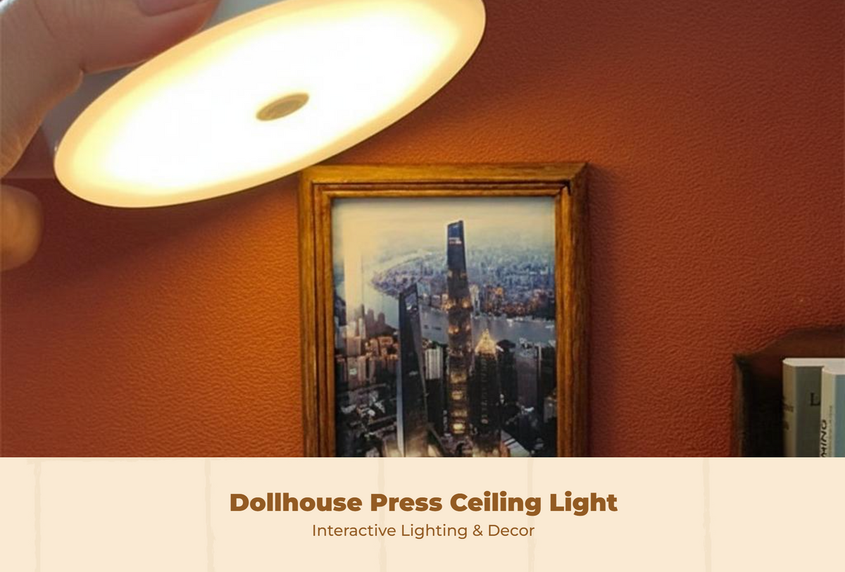 Mini LED Ceiling Light, Press Control, Dimmable Mood Lighting