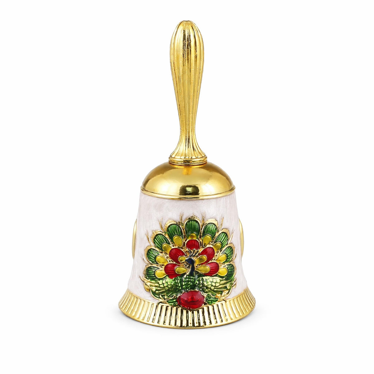 Decorative Hand-Rung Bell Vintage Metal Bell with Handle Polished Traditional for Elderly