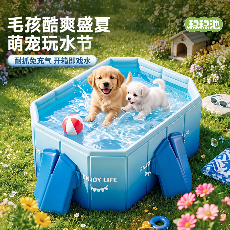 Foldable Pet Bathing Pool for Cats and Dogs