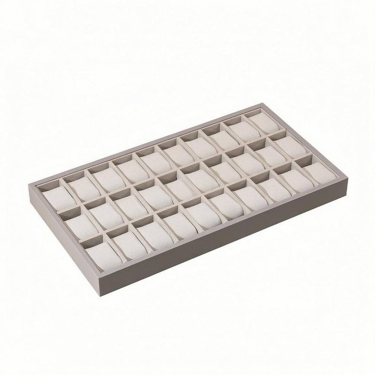 Watch Display Tray Gray Frame Watch Organizer Tray Rectangular for Countertop