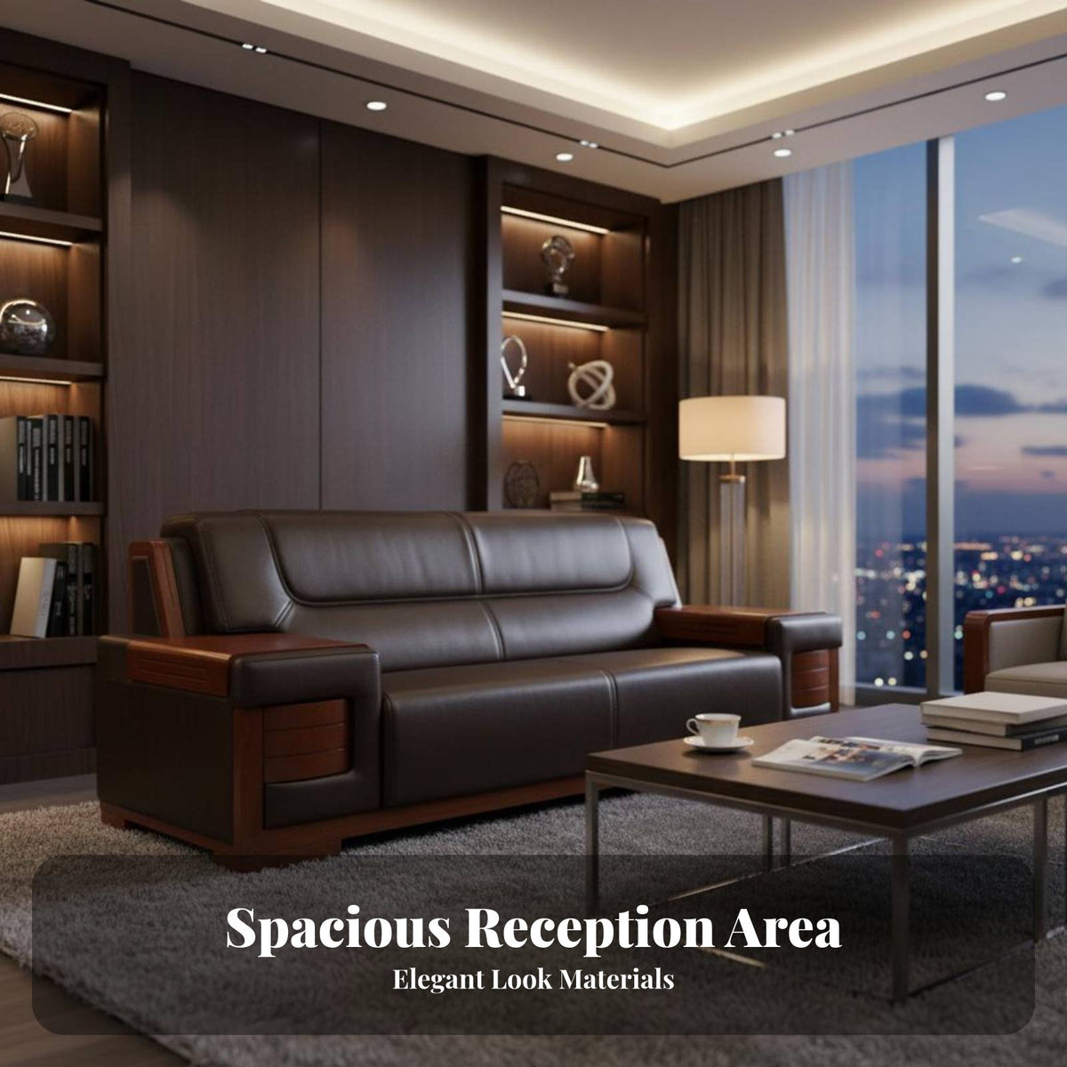 sectional Office Sofa Combination Business design sectional Sofa Set Modern Aesthetic Reception Seating for Corporate Clients, premium Lounge, Lobby, Breakroom