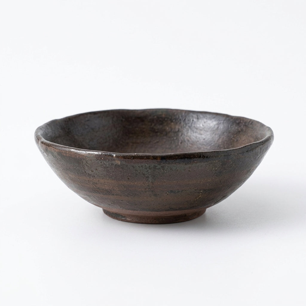 Wabi-Sabi Ceramic Bowl, Black, New Chinese Style