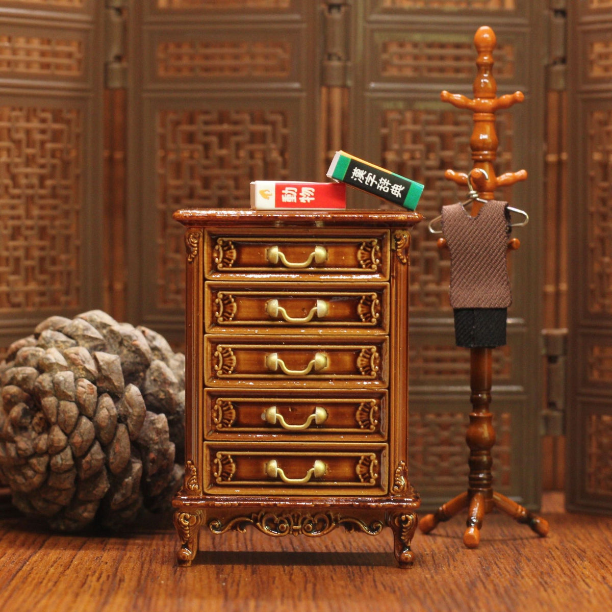 Dollhouse Miniature Furniture Accessory High Cabinet Nightstand Decor