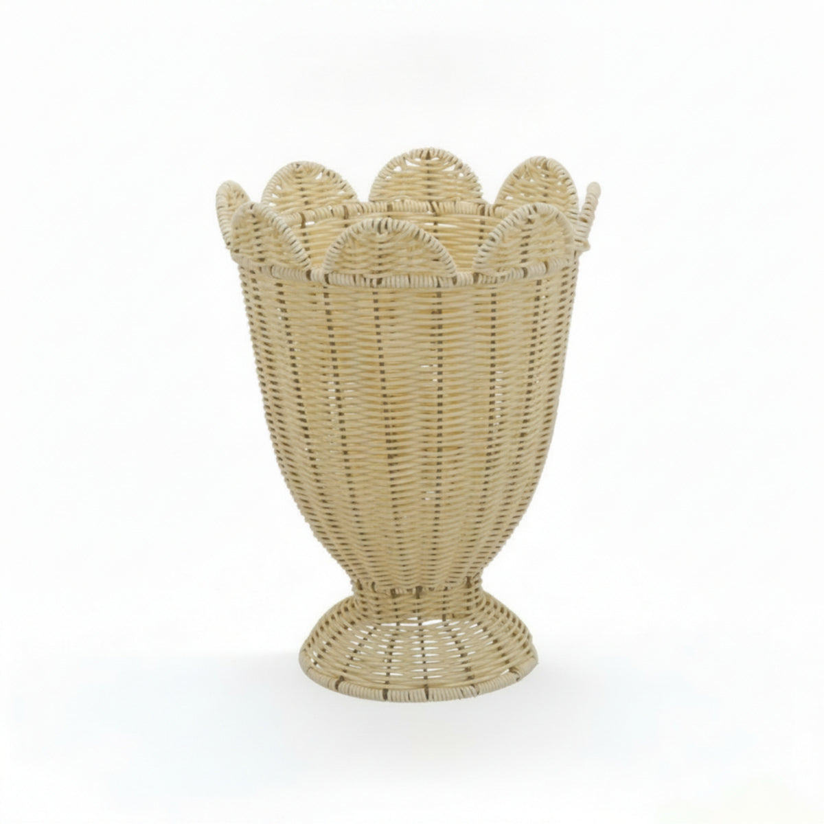 Woven Vase Handwoven Wicker Vase Compact for Living Room, Windowsill, Homeowners