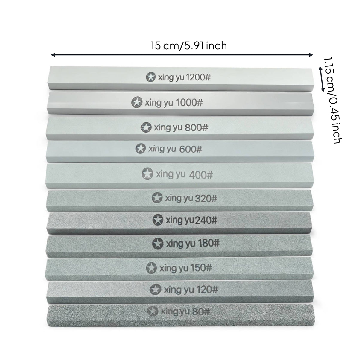 11 Pieces Fine-Grit Abrasive Stone Strip Professional-Grade Sharpening Stone Bar Easy to Use Whetstone Corrosion-Resistant for Craftsmen, Jewelers, Workshop