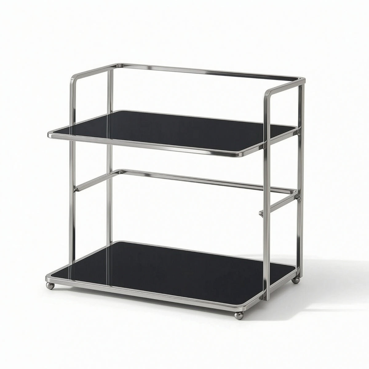 Tabletop Storage Rack Compact Desktop Organizer Portable 2-Tier Tabletop Trolley for Desk