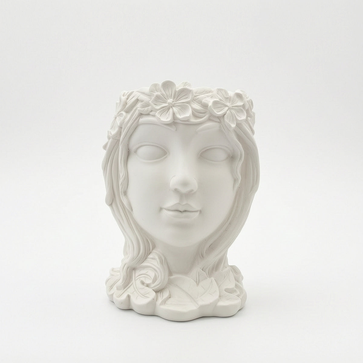 Sculptural Face Planter Tabletop Head Planter Unique Face Flower Pot Cute for Desk, Shelf, Entry Table