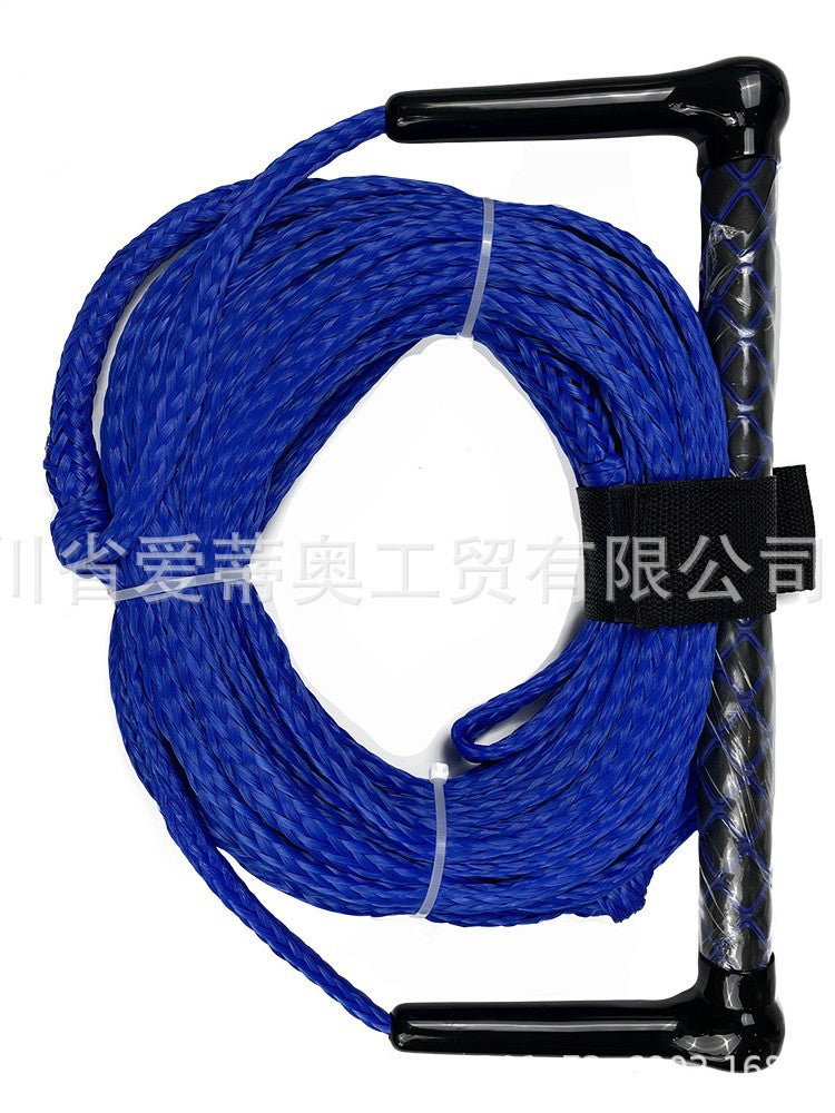 水上运动滑水绳唤醒冲浪绳75ft长度EVA防滑手柄游艇拖拉冲浪板配