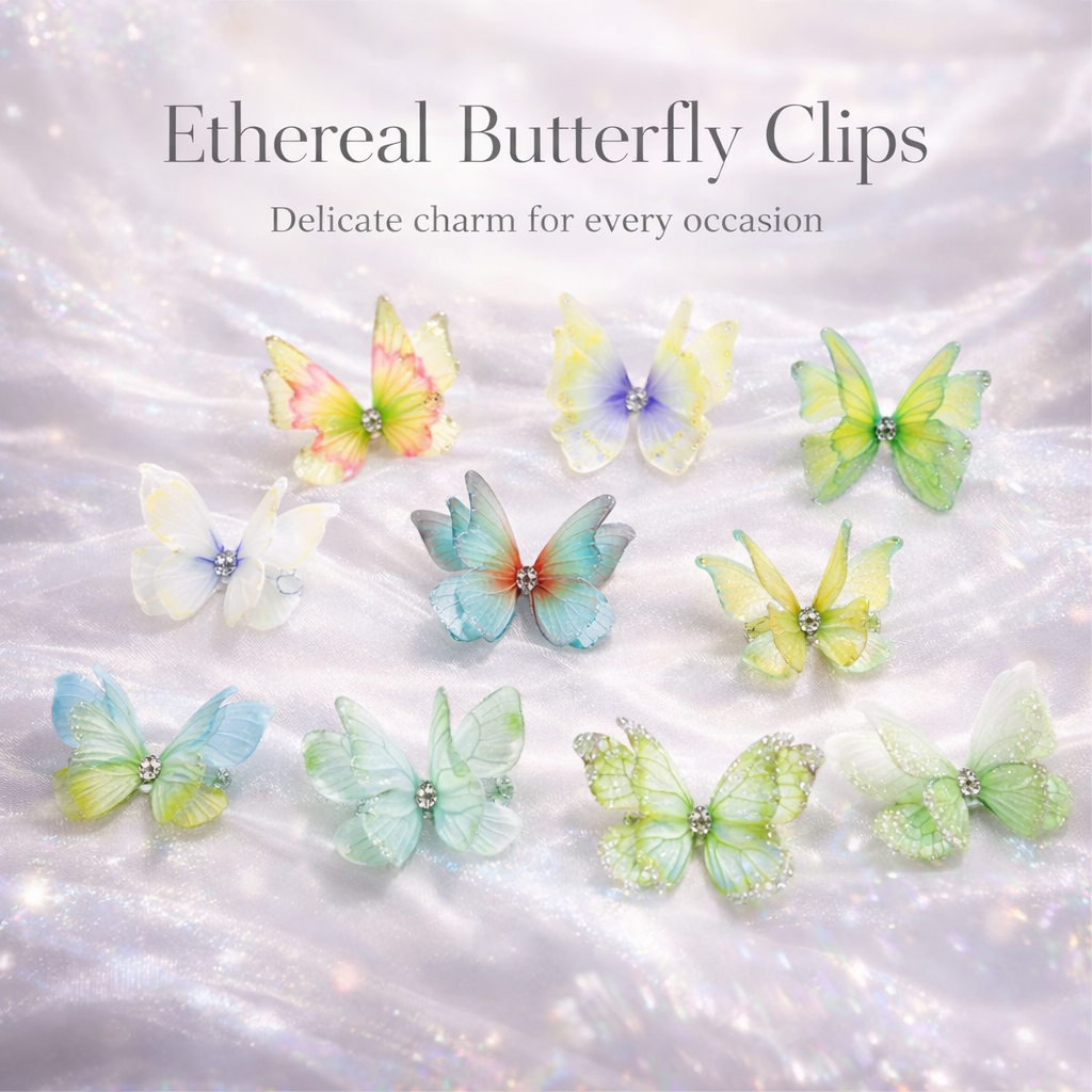 10 Butterfly for Women, Double Accessories Handmade for Daily Wear and Parties, Children Barrettes