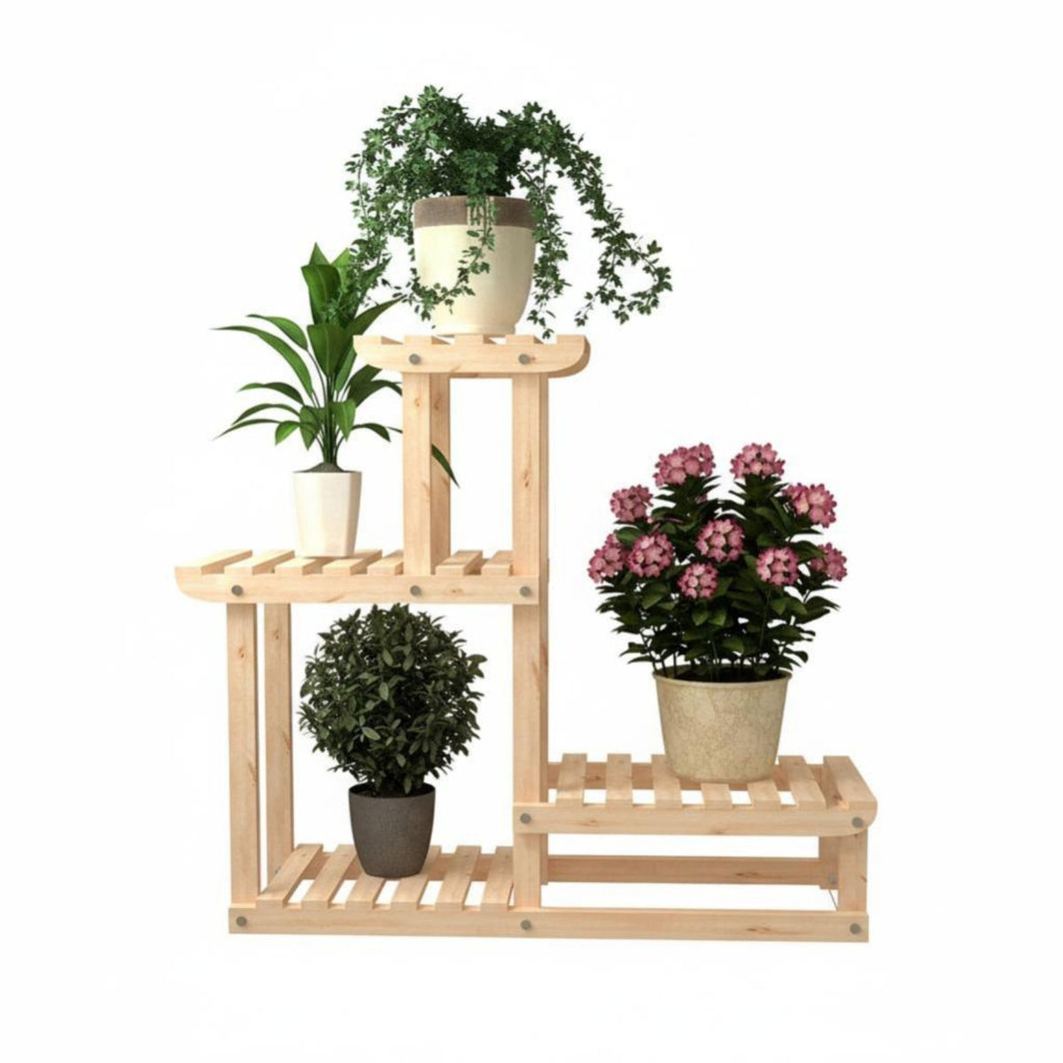 Floor-Standing Multi-Tier Plant Stand Sturdy and long-lasting Multi-Tiered Pot Shelf Space-Saving Flower Rack adaptable Use for Gardeners, Decorators, Homeowners, Balcony, Living Room, Bedroom, Corner
