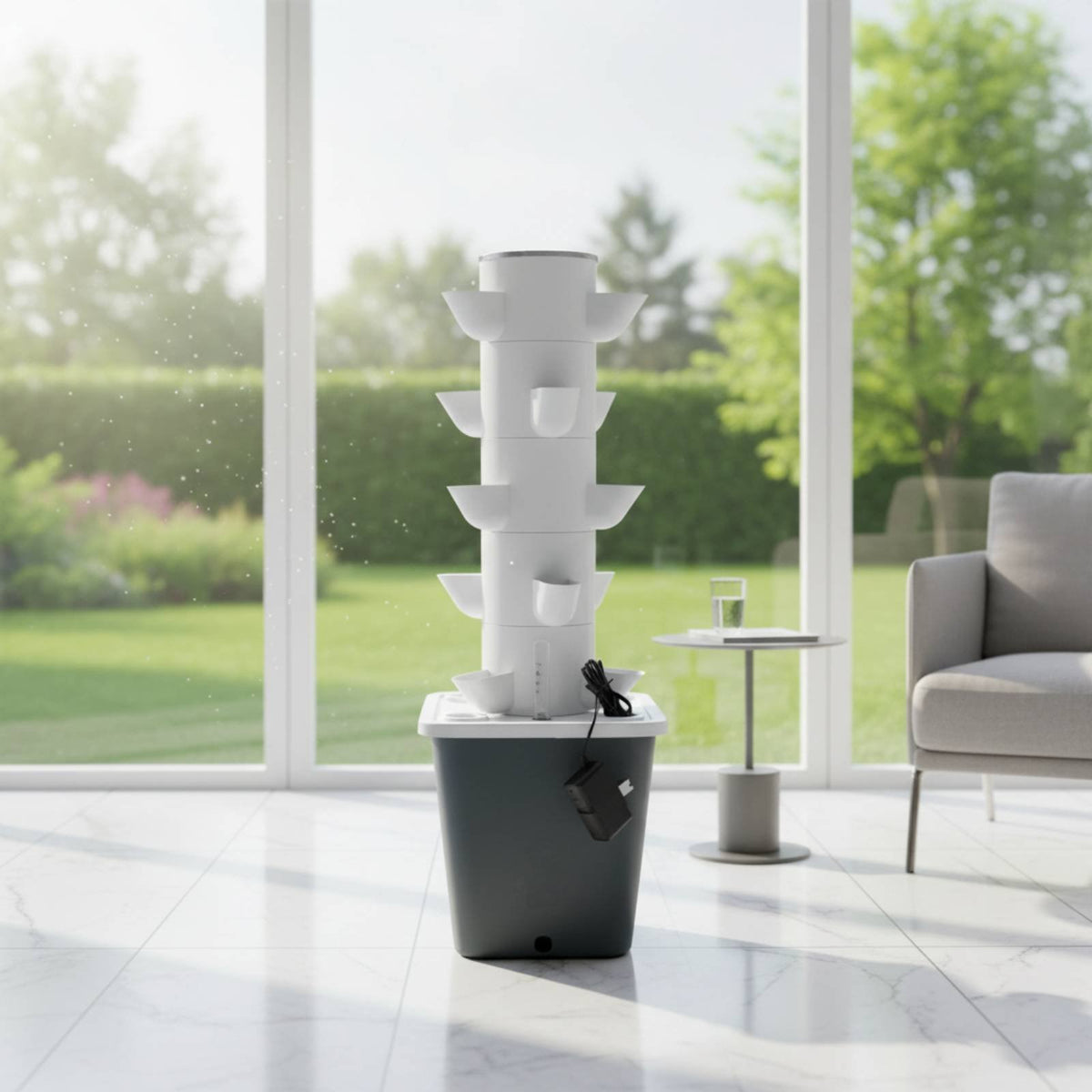 Hydroponic Growing Column Water Tier Gauge Soilless Cultivation Column Kit