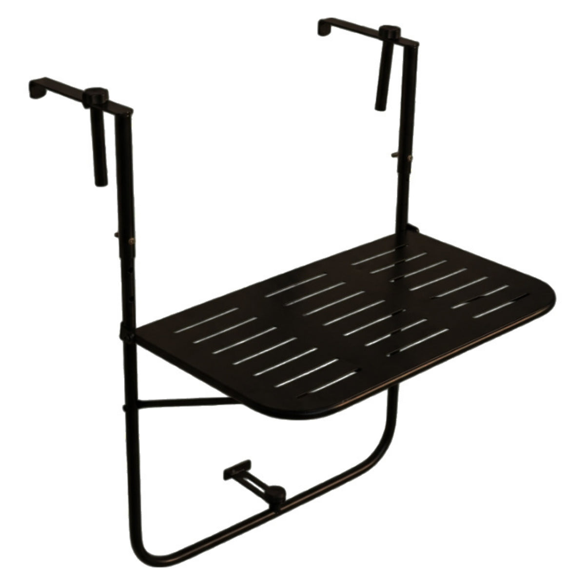 Railing-Mounted Table Outdoor Folding Balcony Table Compact Railing Shelf for Patio