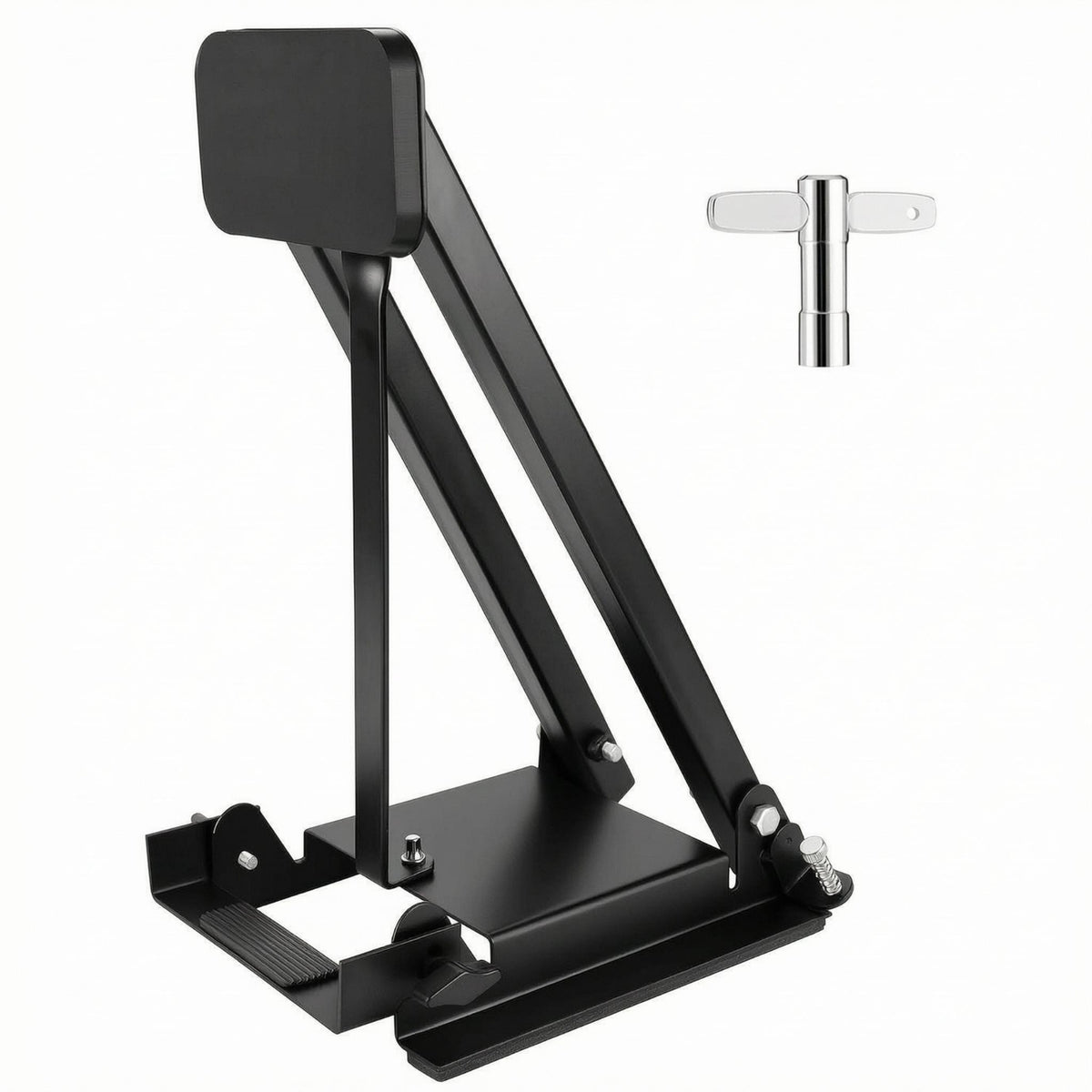 Kick Drum Pad Hinged Folding Bass Footplate Black Foldable Drum Pedal for Storage