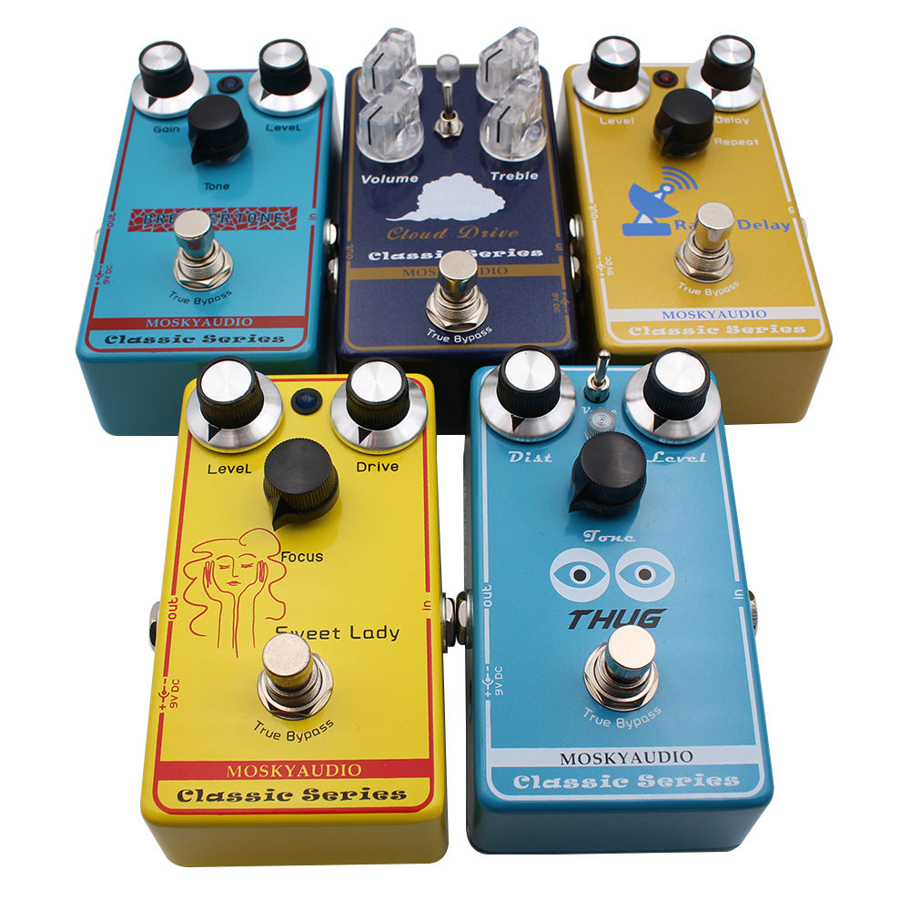 MOSKYAUDIO Drive Distortion Delay Guitar Effects Pedal