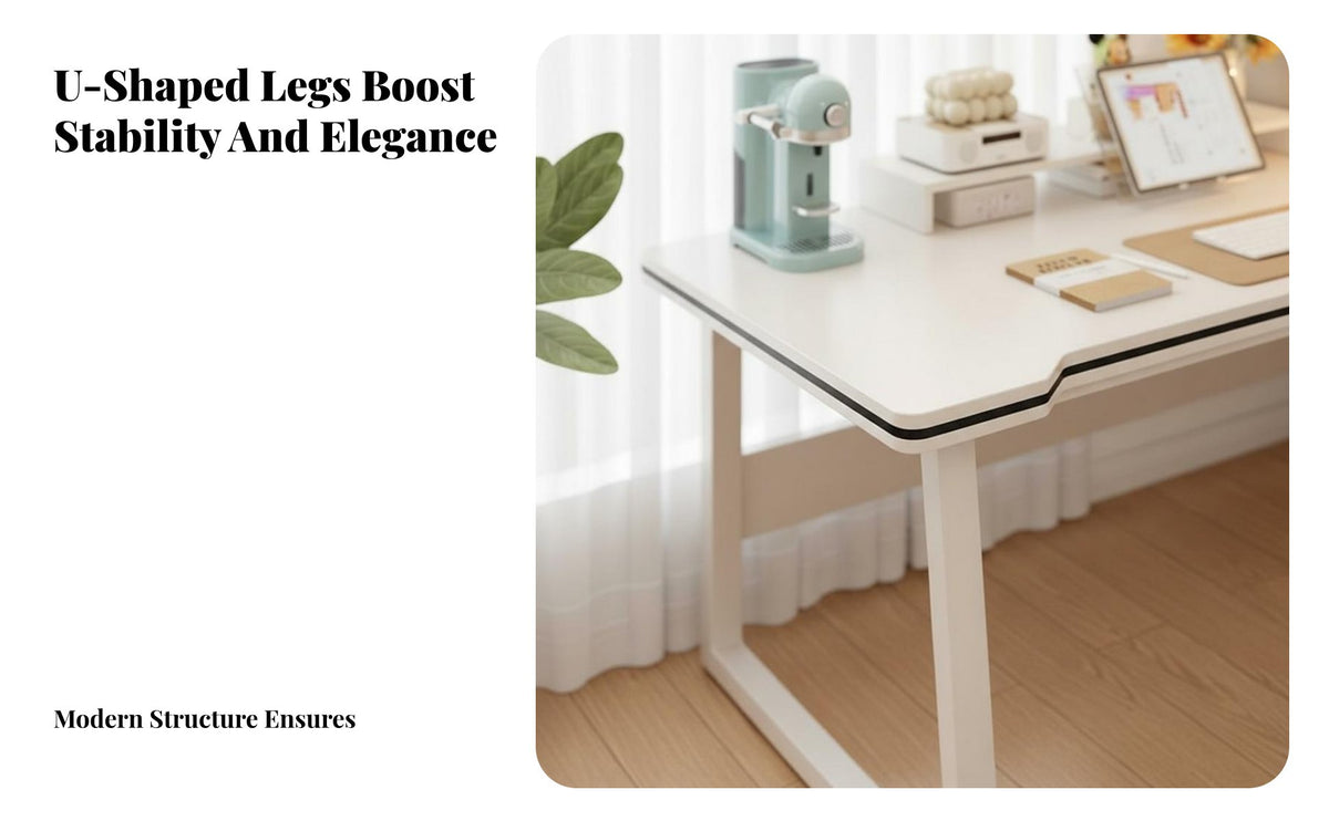 Home Office Desk Versatile Use Modern Computer Desk Wide Desktop Basic Home Office Table for Students, Professionals, Bedroom, Study Room