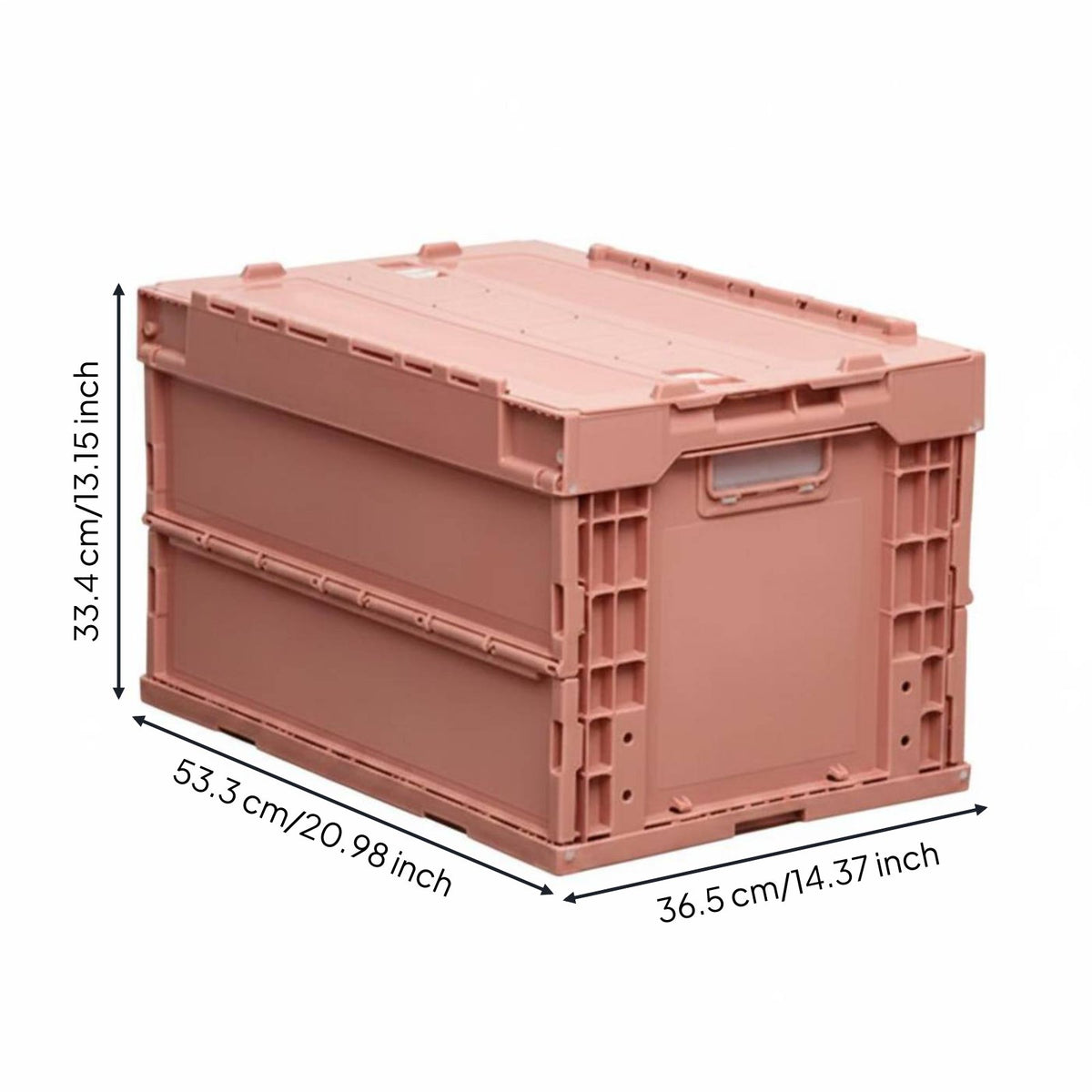 50L Crate Supply Folding Crate Thickened Material Foldable Storage Bin for Logistics, Car Trunk