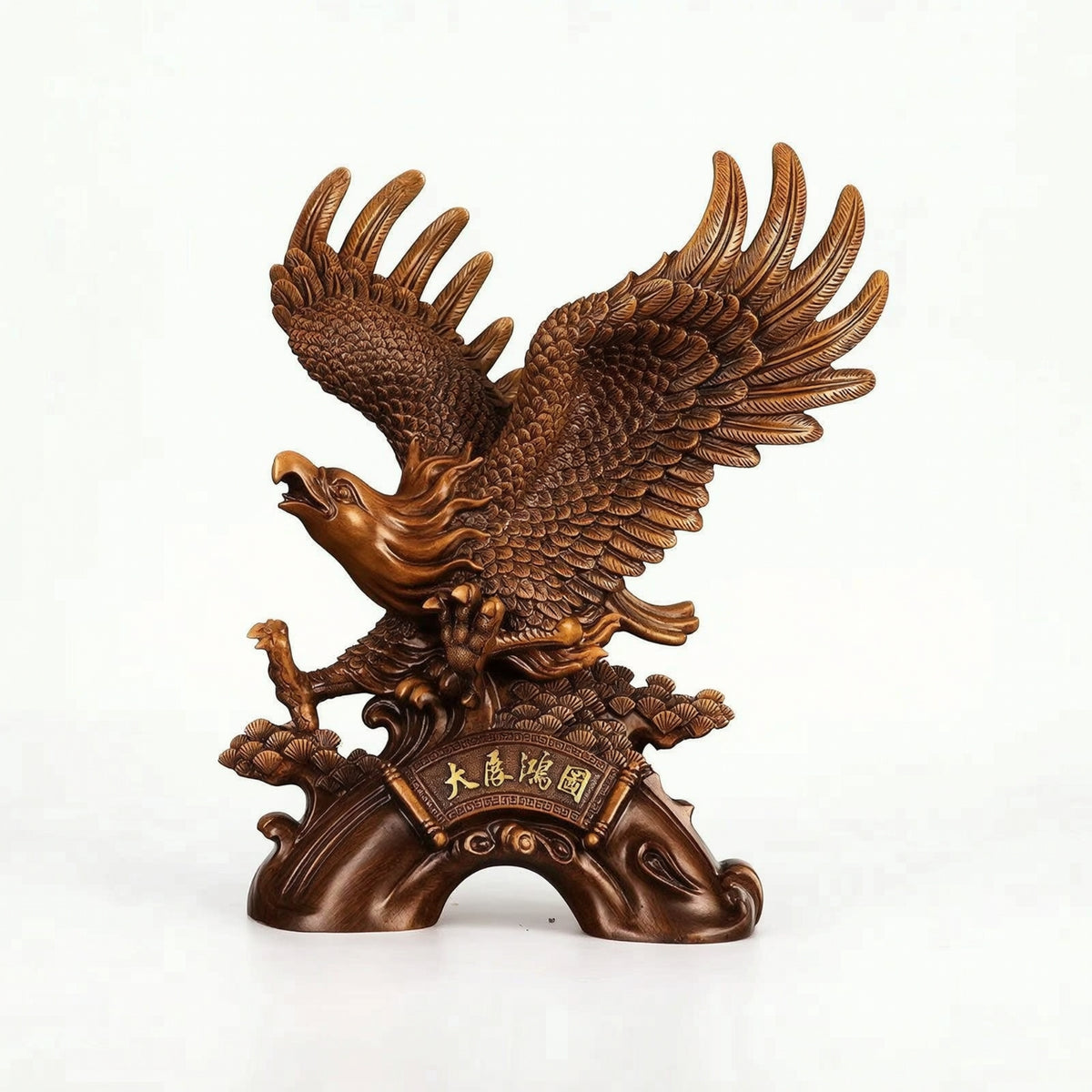 Bird Sculpture with Plaque Tabletop Bird Sculpture Decorative Decor for Living Room