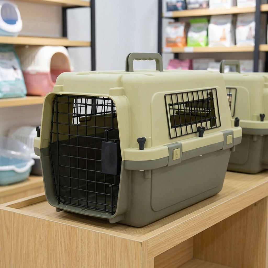 Airline Approved Pet Carrier Bag, Hard-Sided Cat Carrier Made of Solid PP Material, Travel Crate for Small Pets and Car Travel