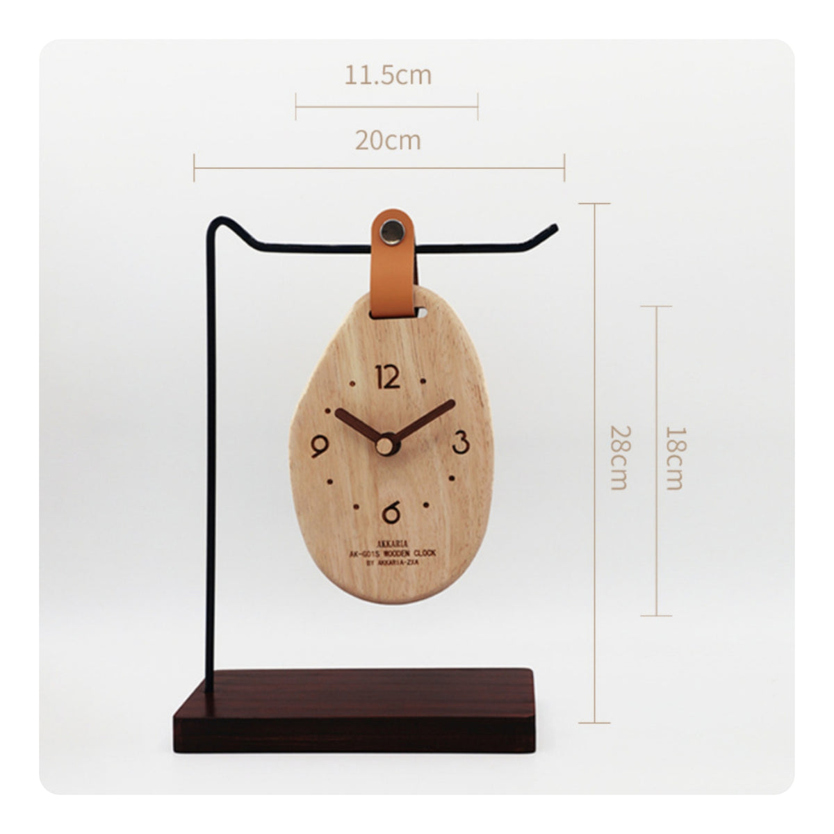 Wooden Tabletop Timepiece Decorative Home Decor Item Vintage Design