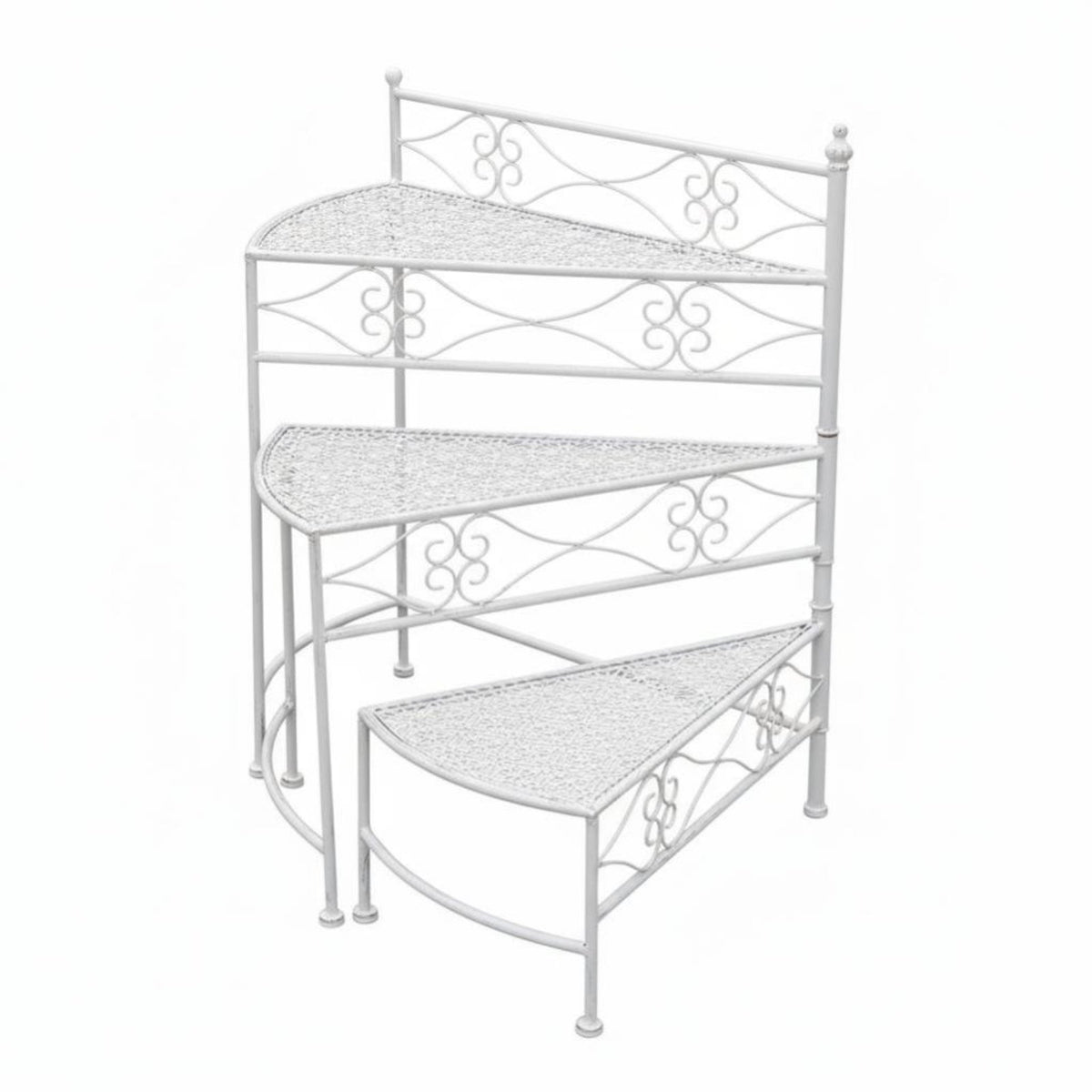 4-Tier Corner Plant Stand Indoor and Outdoor Use 4-Tier Corner Rack for Balcony