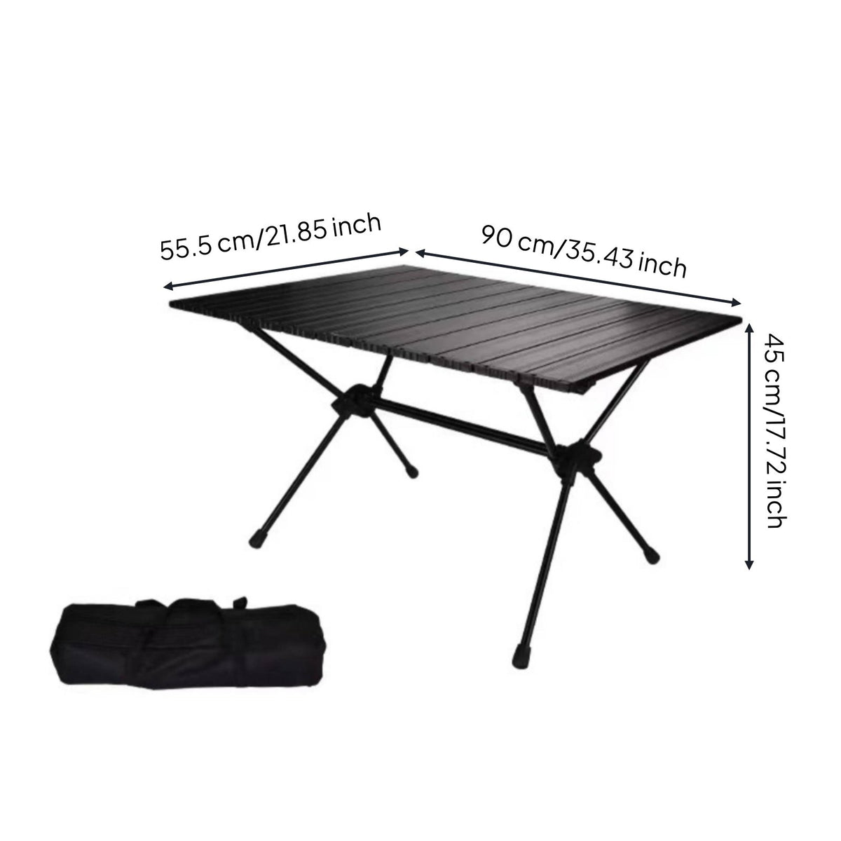 Portable Camping Table Lightweight Aluminum Folding Table Tool Assembly for Barbecue