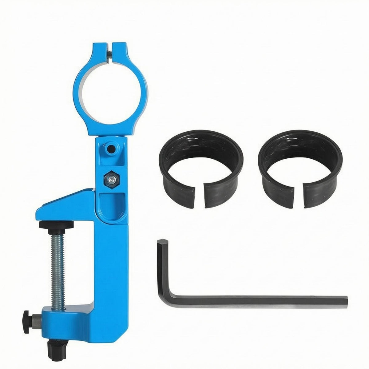 Aluminum Alloy Drill Fixed Stand Clamp Mount Drill Clamping Stand Hex Key Included for Workbench