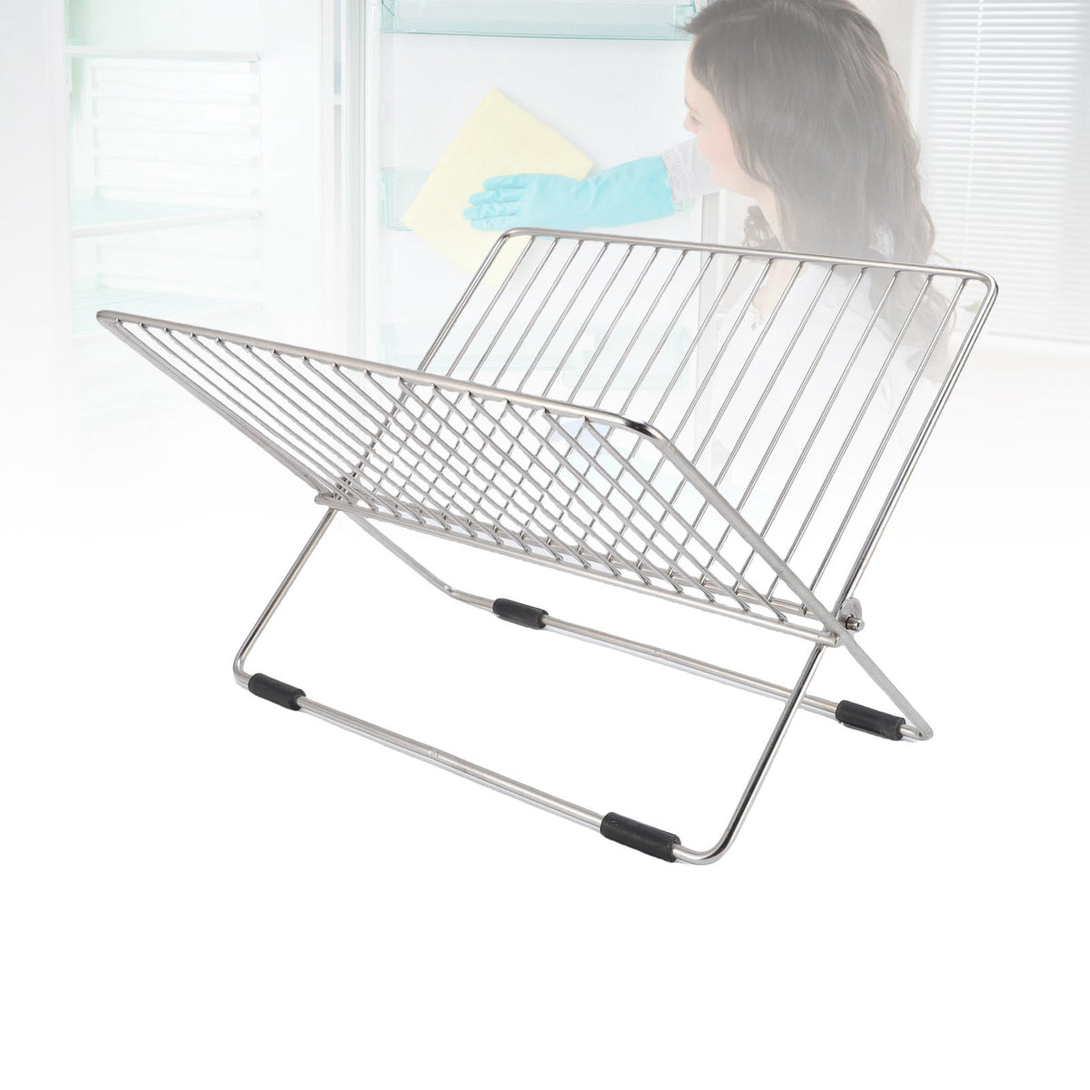 OASISWJ Folding X-Shaped Dish Drainer