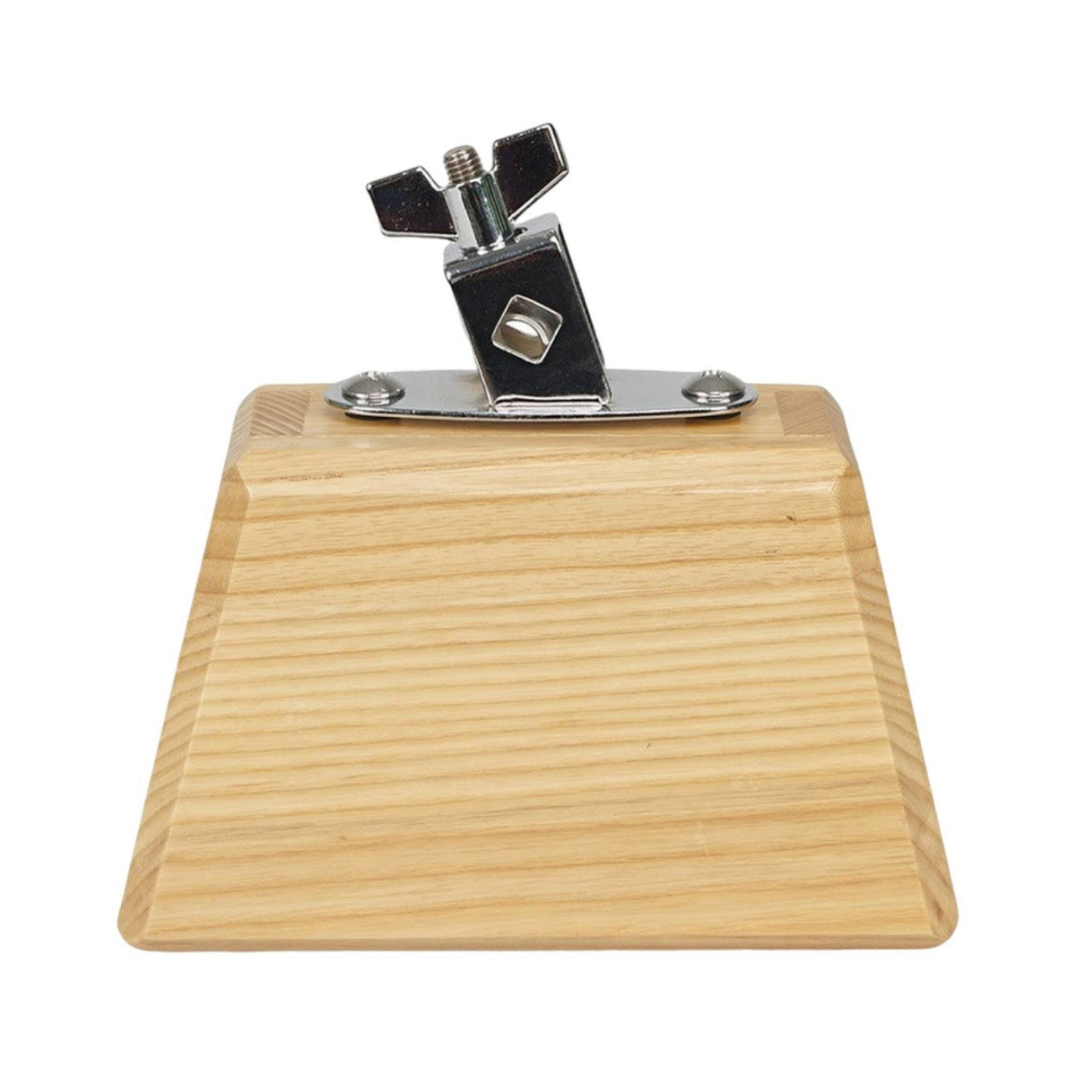 Wood Block with Mount Natural Finish Percussion Block with Clamp Easy to Attach for Drummers, Drum Kits, Practice Setups