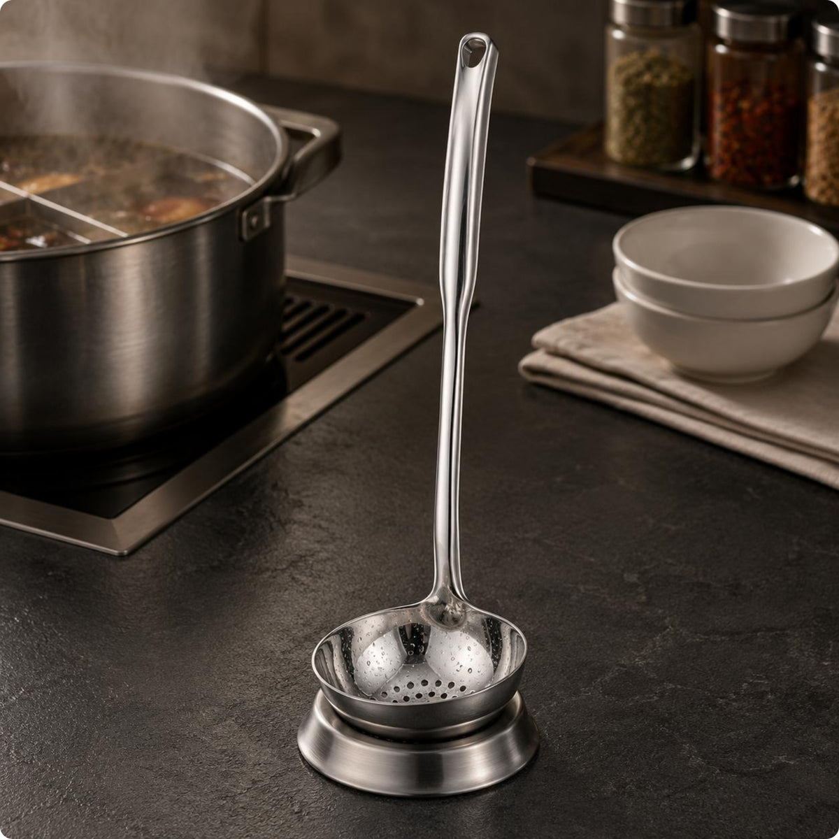 Stainless Steel Ladle Deep Bowl Serving Spoon Long Handle