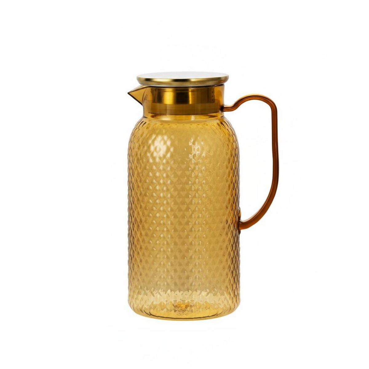 Large Capacity Cold Water Kettle Food-Grade Material Pineapple Textured Pitcher Shatter Resistant Jug with Lid for Home, Restaurant, Party
