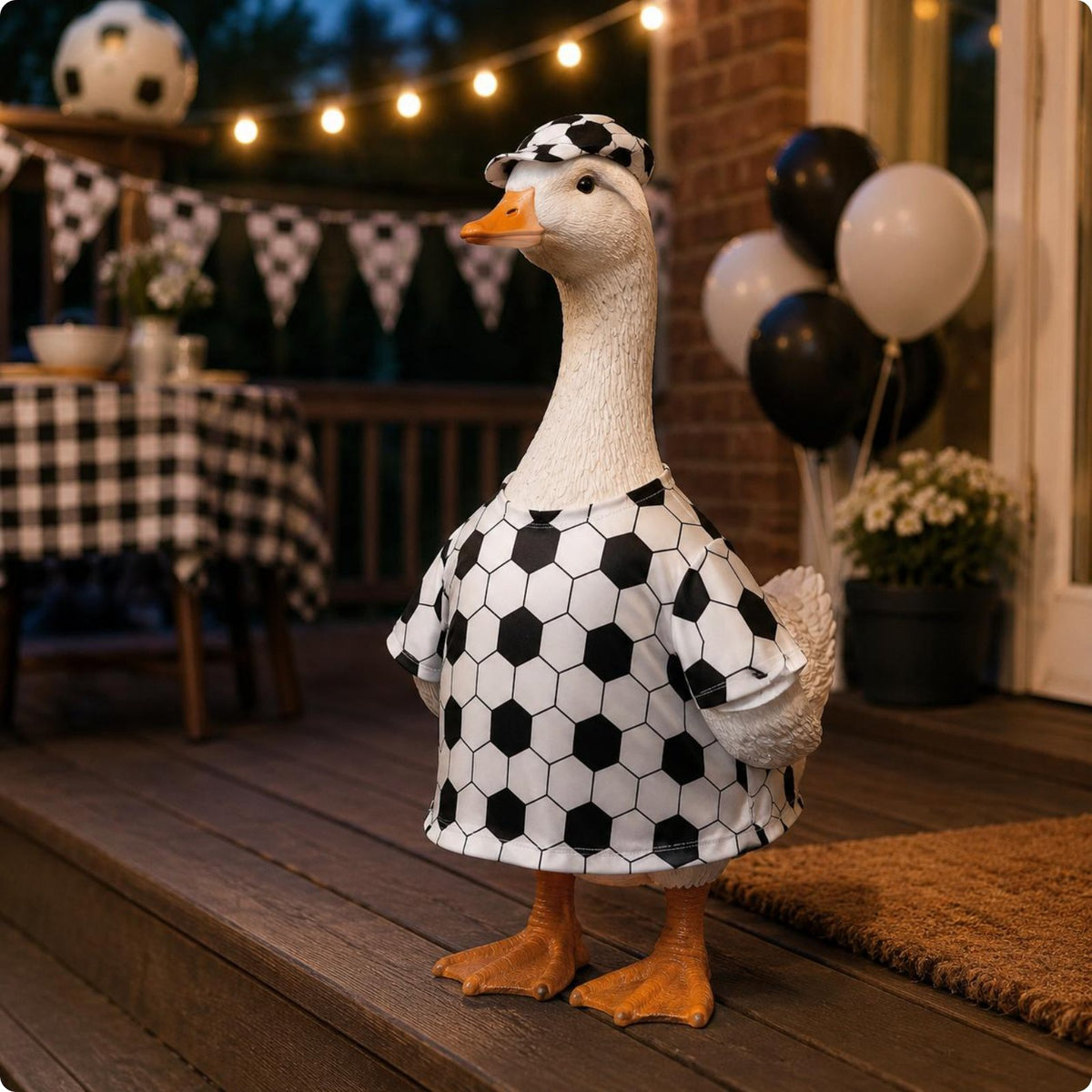 Football Goose Costume Cute Soccer Goose Outfit Fade Resistant for Garden