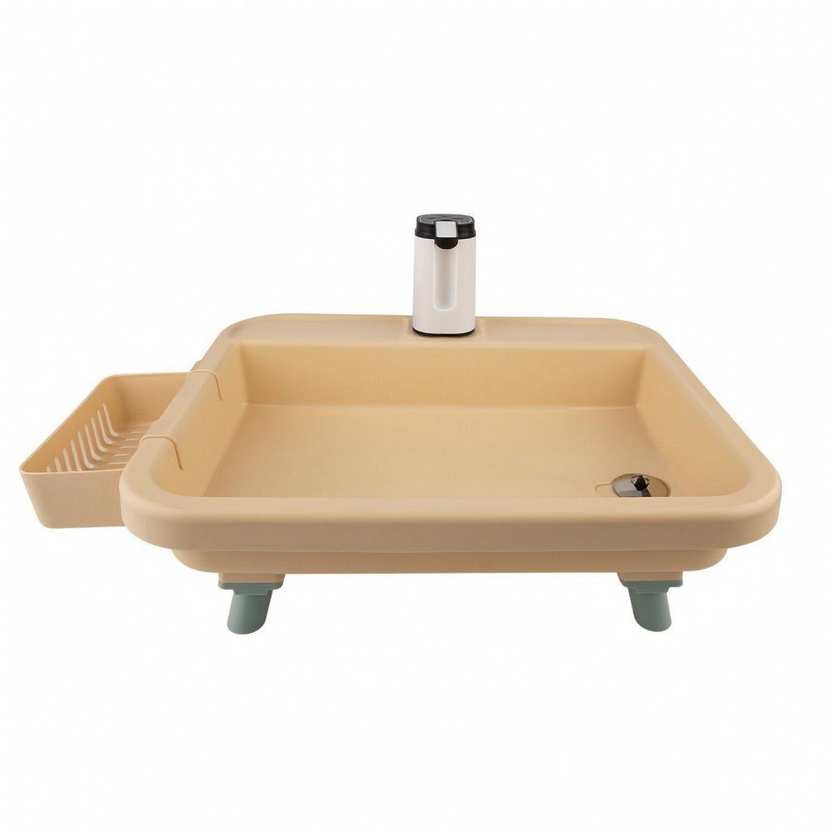 Electric Portable Sink with Pump Rechargeable Camping Sink with Faucet Compact Wash Basin Raised for Campers, RV Owners, Gardeners, Outdoor Activities, Garden