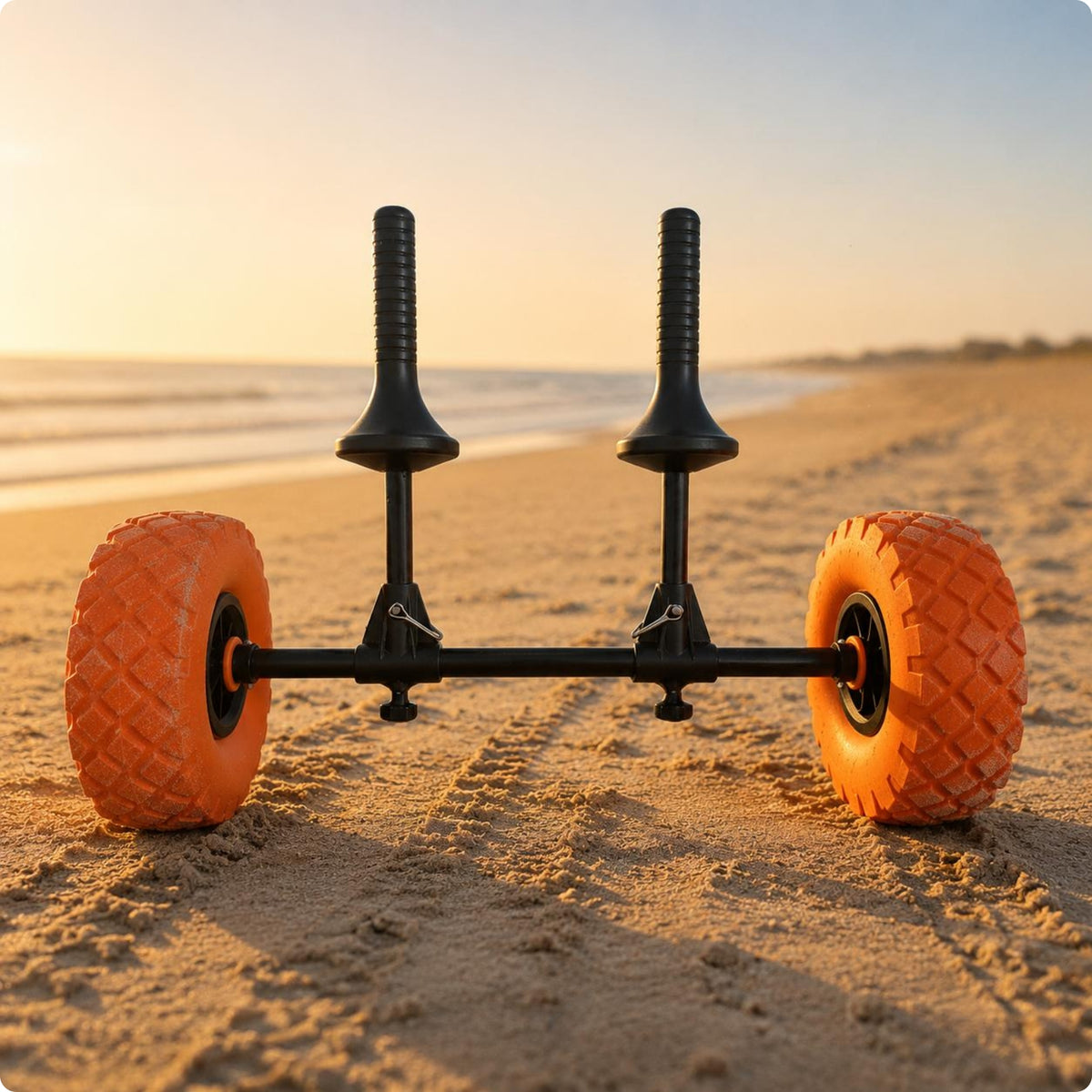 Base Kayak Trailer Wide Tires Kayak Cart with Wheels Foldable Boat Transport Transport Trolley for Beach, Outdoor