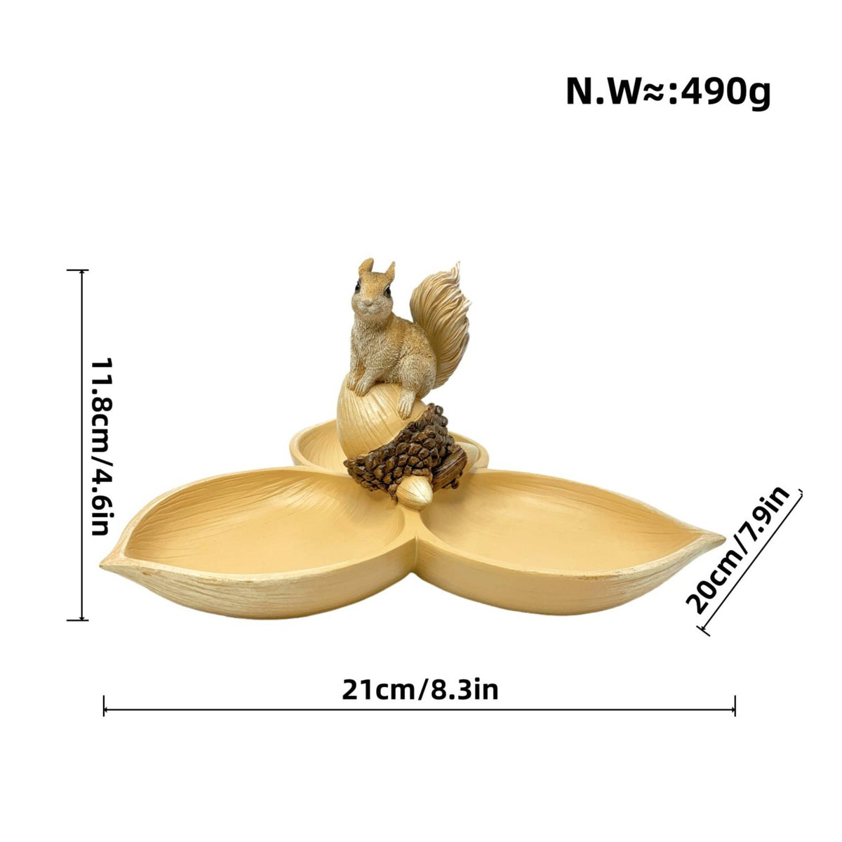 Squirrel Storage Bowl Multi-Functional Squirrel Candy Dish Creative Design